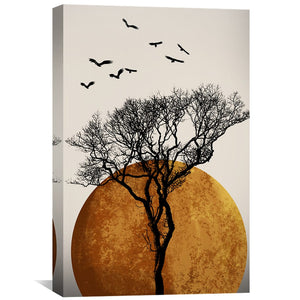 The Zen Eclipse Canvas Art Clock Canvas