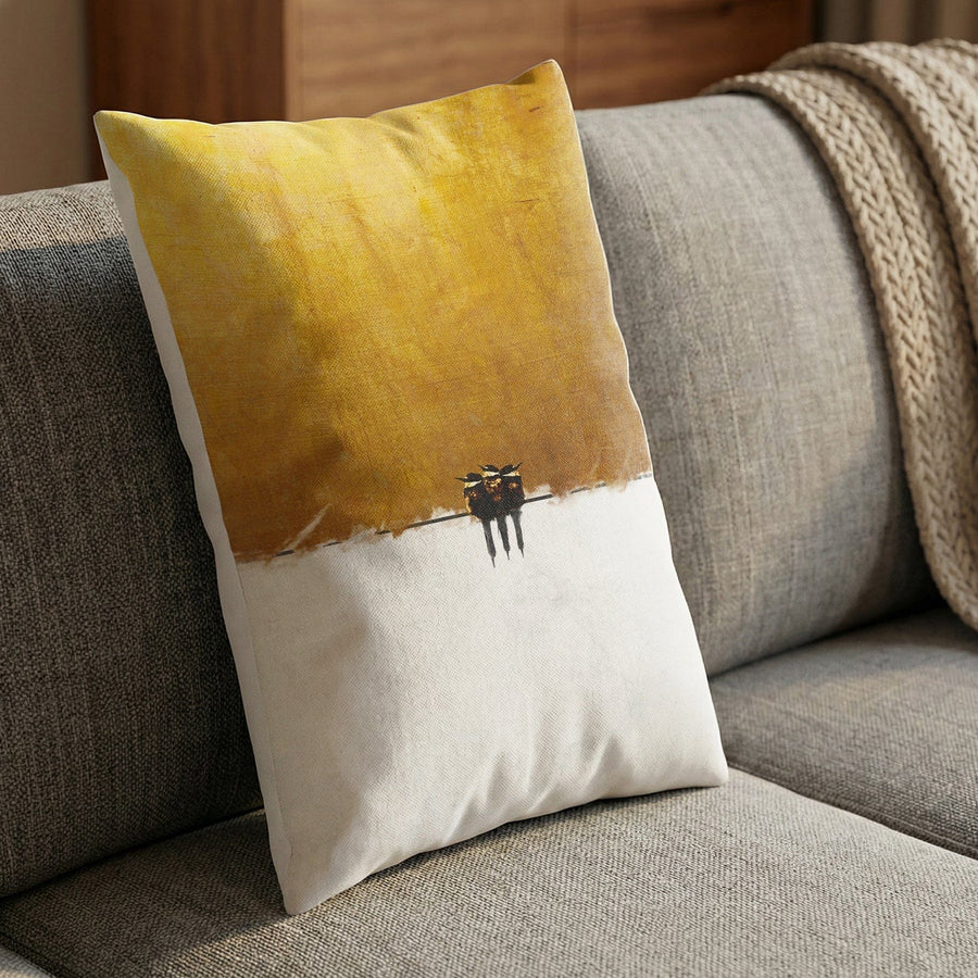 Three Little Birds Cushion Cushion 13 x 19in Clock Canvas