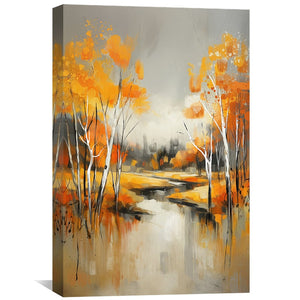 Through the Burnished Woods Canvas Art Clock Canvas