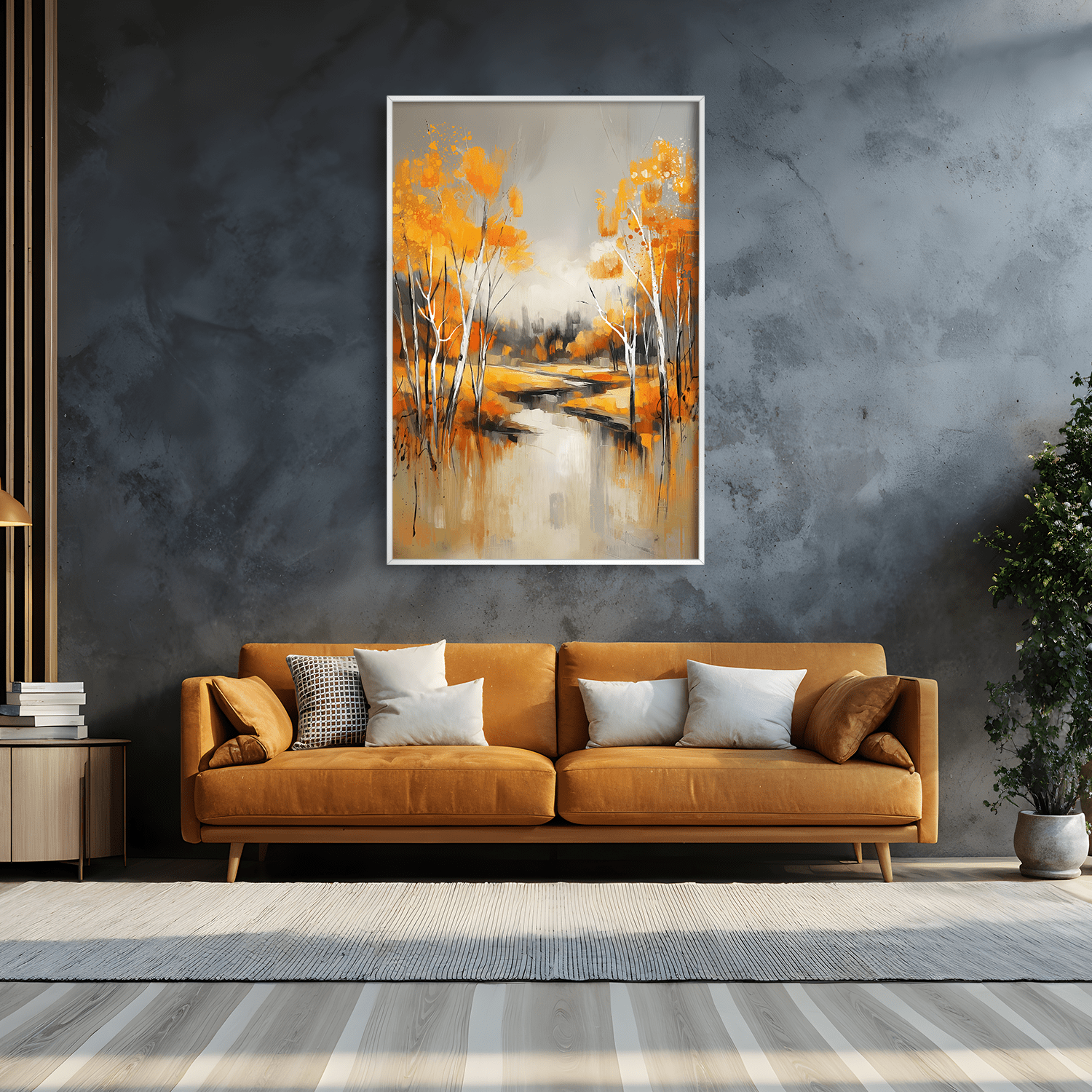 Through the Burnished Woods Canvas Art Clock Canvas