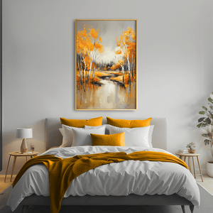 Through the Burnished Woods Canvas Art Clock Canvas