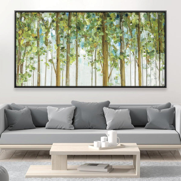 Through the Forest Thick Canvas Art Clock Canvas