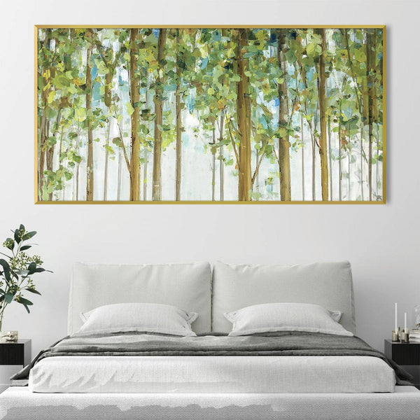 Through the Forest Thick Canvas Art Clock Canvas