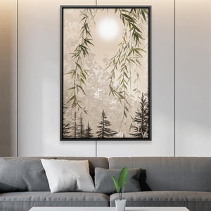Through the Hanging Leaves Canvas Art 12 x 18in / Canvas Clock Canvas