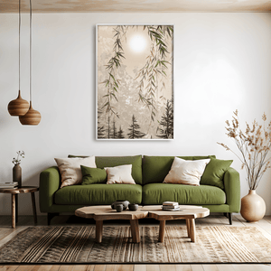 Through the Hanging Leaves Canvas Art Clock Canvas