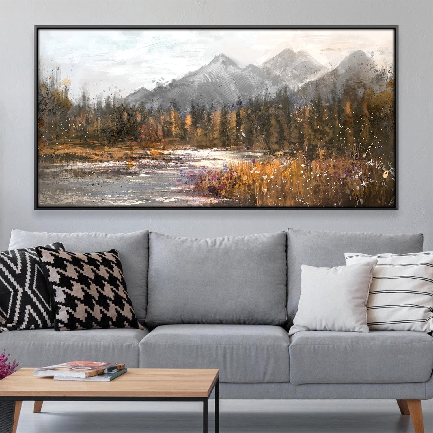 Timber Hillsides Canvas Art 20 x 10in / Canvas Clock Canvas