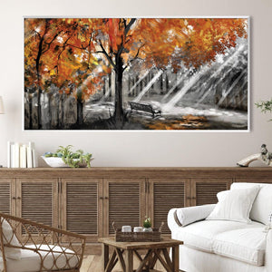 Timeless Autumn Canvas Art Clock Canvas