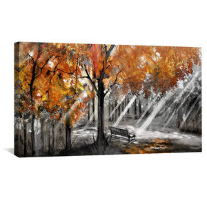 Timeless Autumn Canvas Art Clock Canvas