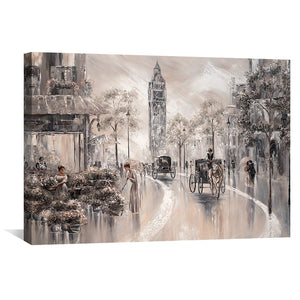 Timeless Scent, London Canvas Art Clock Canvas