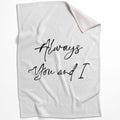 Together Forever B Blanket Blanket 75 x 100cm Clock Canvas