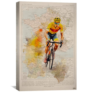 Tour de France Canvas Art Clock Canvas