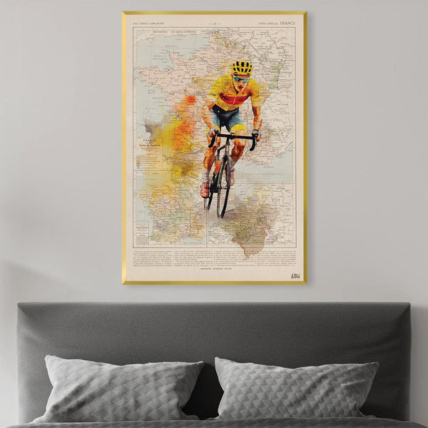 Tour de France Canvas Art Clock Canvas