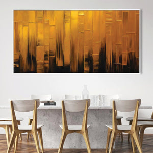 Towered Abstract Canvas Art Clock Canvas