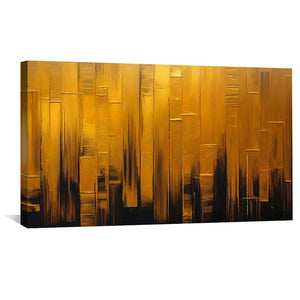 Towered Abstract Canvas Art Clock Canvas