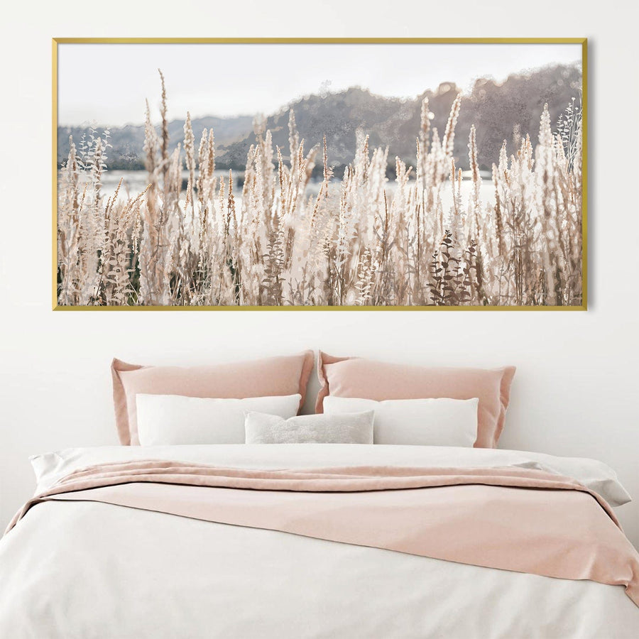 Tranquil Grasses Canvas Art Clock Canvas