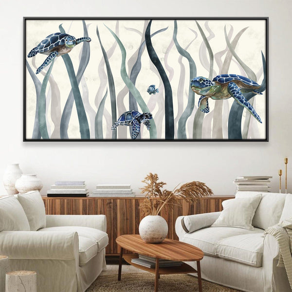 Tranquil Turtles Canvas - Single Panel Art Clock Canvas