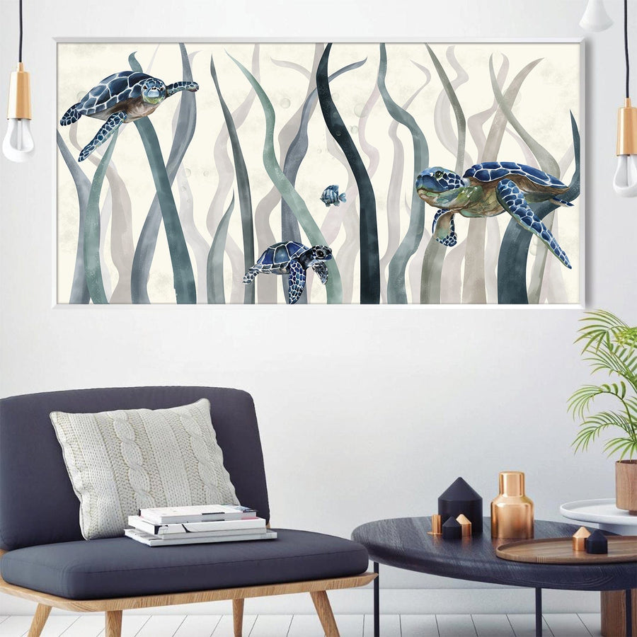 Tranquil Turtles Canvas - Single Panel Art Clock Canvas