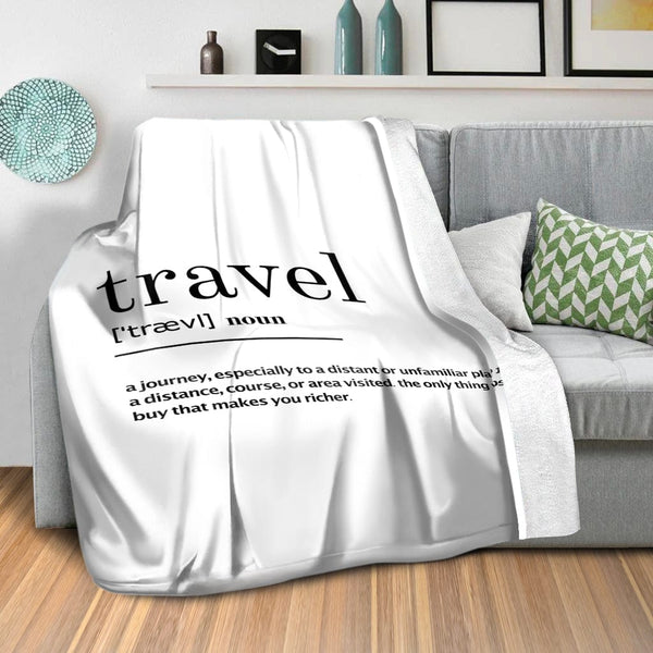 Travel Definition A Blanket Blanket Clock Canvas
