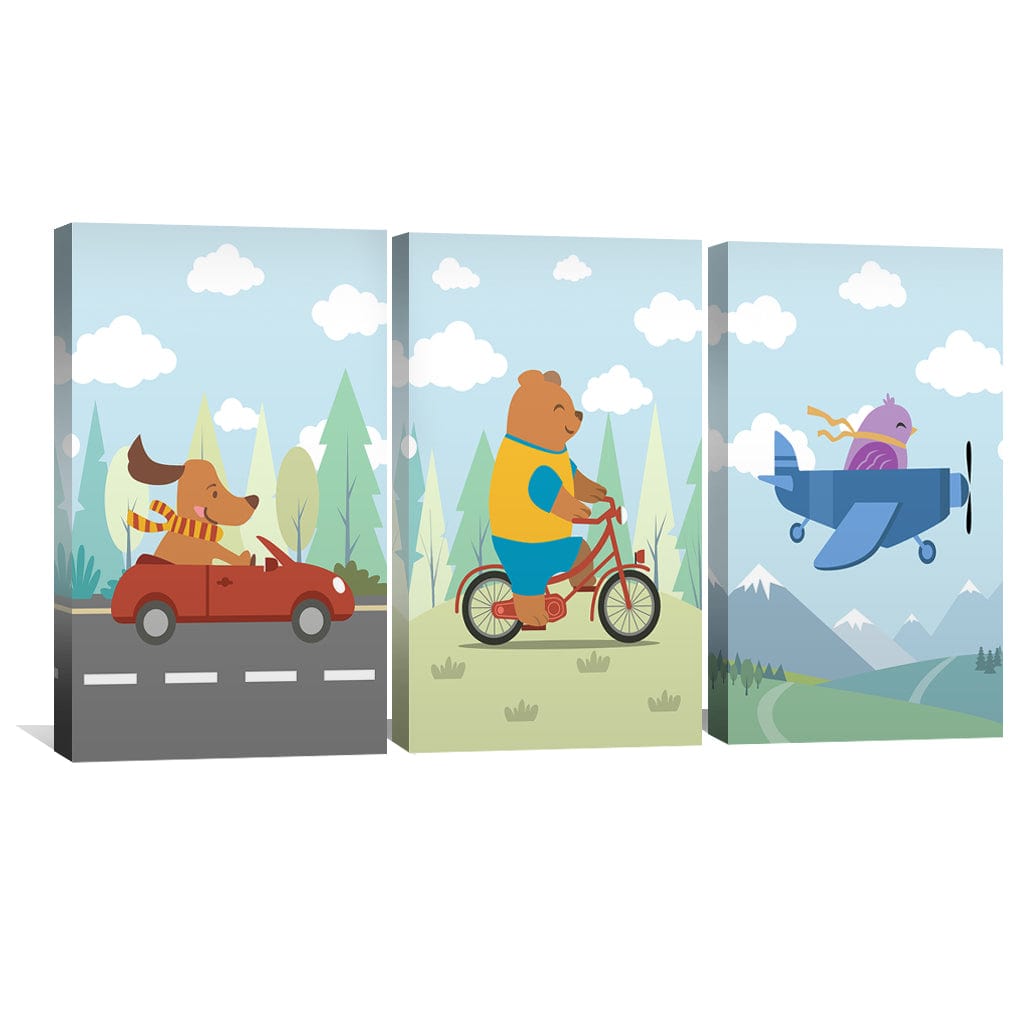 Travel Tales Canvas Art Clock Canvas