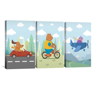 Travel Tales Canvas Art Clock Canvas