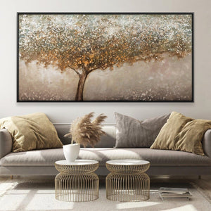 Tree in the Paint Canvas Art 50 x 25cm / Rolled Prints Clock Canvas