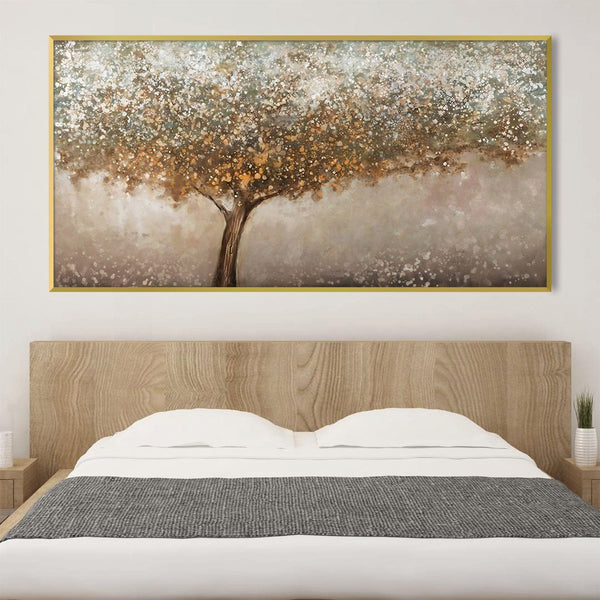 Tree in the Paint Canvas Art Clock Canvas