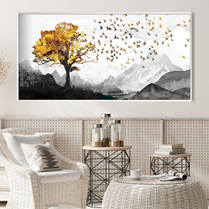 Tree of Flight Canvas Art Clock Canvas