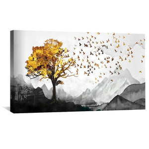 Tree of Flight Canvas Art Clock Canvas