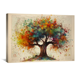 Tree of Life Landscape Canvas Art Clock Canvas