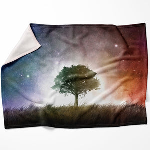 Tree of Light Blanket Blanket 75 x 100cm Clock Canvas