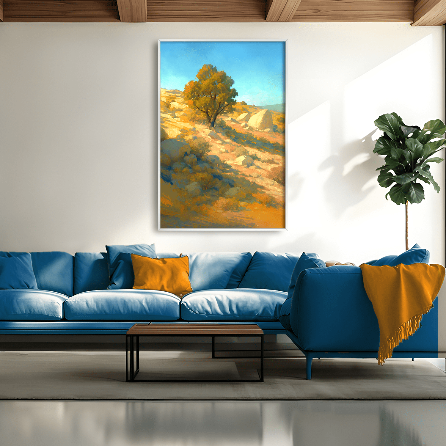 Tree of the Arid Lands Canvas Art Clock Canvas