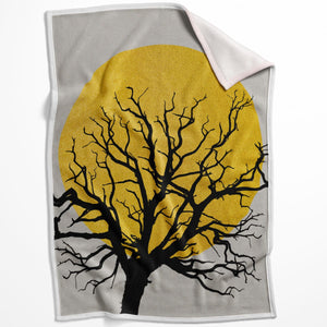 Tree Shadow C Blanket Blanket 75 x 100cm Clock Canvas