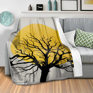 Tree Shadow C Blanket Blanket Clock Canvas
