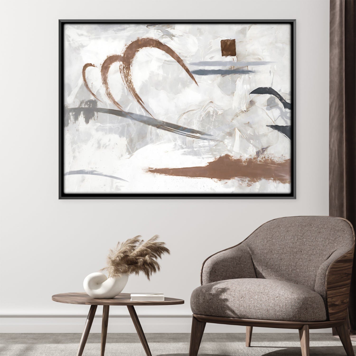Trifecta Canvas Art 45 x 30cm / Unframed Canvas Print Clock Canvas