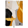 Triple Orange Abstract Canvas Art Clock Canvas
