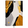Triple Orange Abstract Canvas Art Clock Canvas
