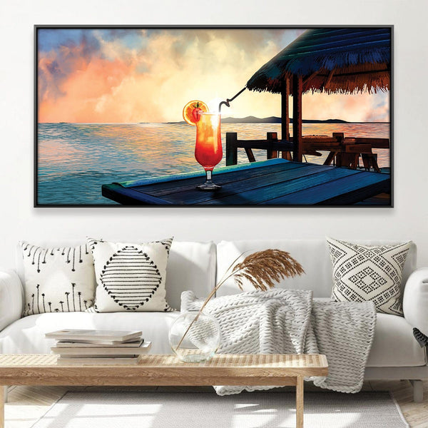 Tropical Delight Canvas Art 20 x 10in / Canvas Clock Canvas