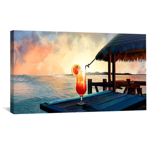 Tropical Delight Canvas Art Clock Canvas