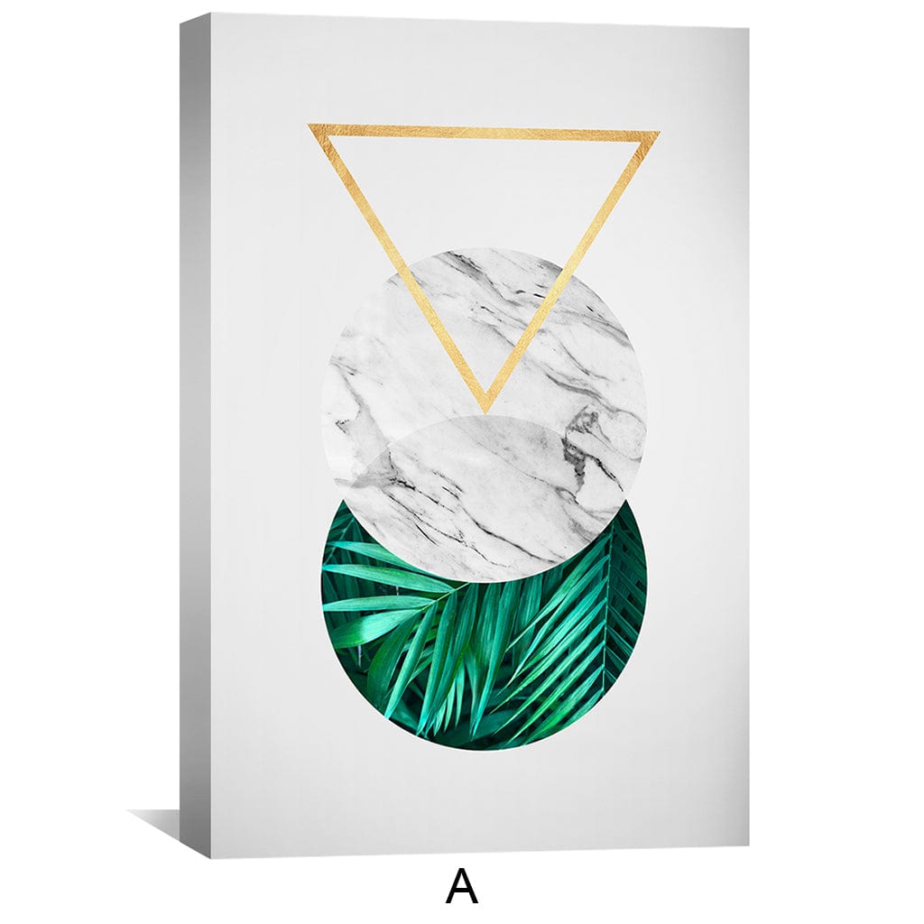 Tropical Geometry Canvas Art Clock Canvas