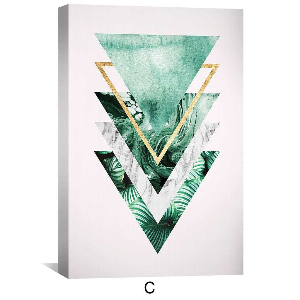 Tropical Geometry Canvas Art Clock Canvas