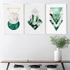 Tropical Geometry Canvas Art Clock Canvas