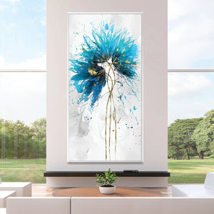Turquoise Petal Canvas Art Clock Canvas