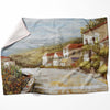 Tuscan Streets Blanket Blanket 75 x 100cm Clock Canvas