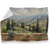 Tuscan Villa View Blanket Blanket 30 x 40in Clock Canvas