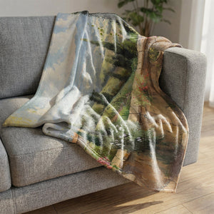 Tuscan Villa View Blanket Blanket Clock Canvas