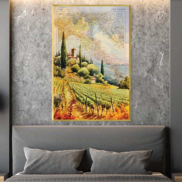 Tuscany View Canvas Art Clock Canvas