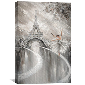 Tutu Twirl, Paris Flair Canvas Art Clock Canvas