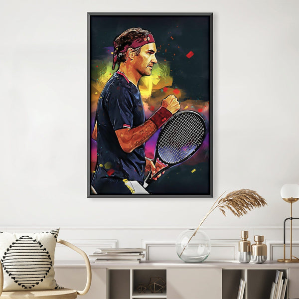 Twilight Federer Canvas Art 30 x 45cm / Canvas Clock Canvas