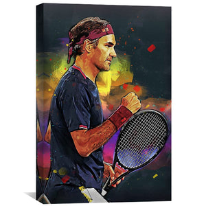 Twilight Federer Canvas Art Clock Canvas