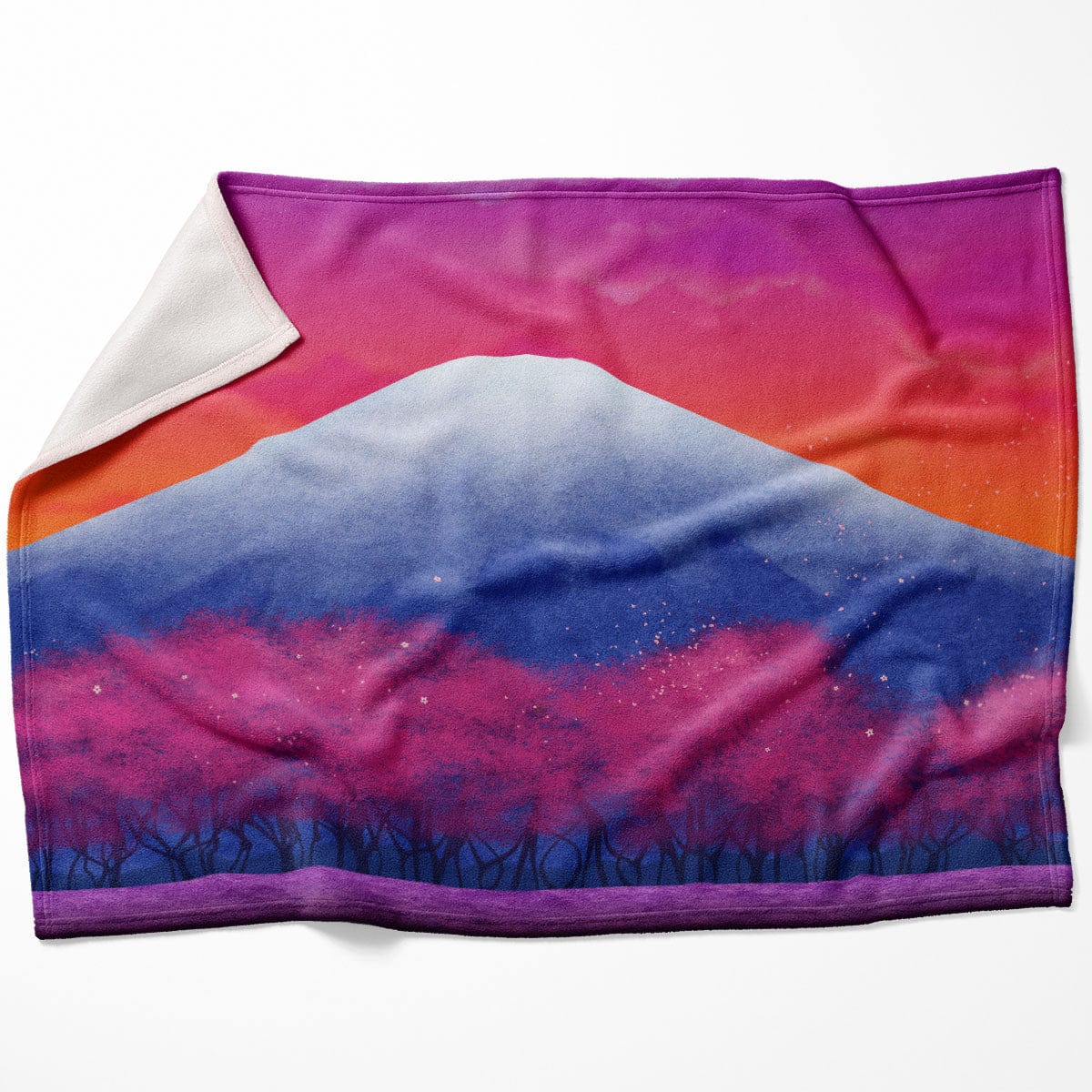 Twilight Fuji Blanket Blanket 75 x 100cm Clock Canvas
